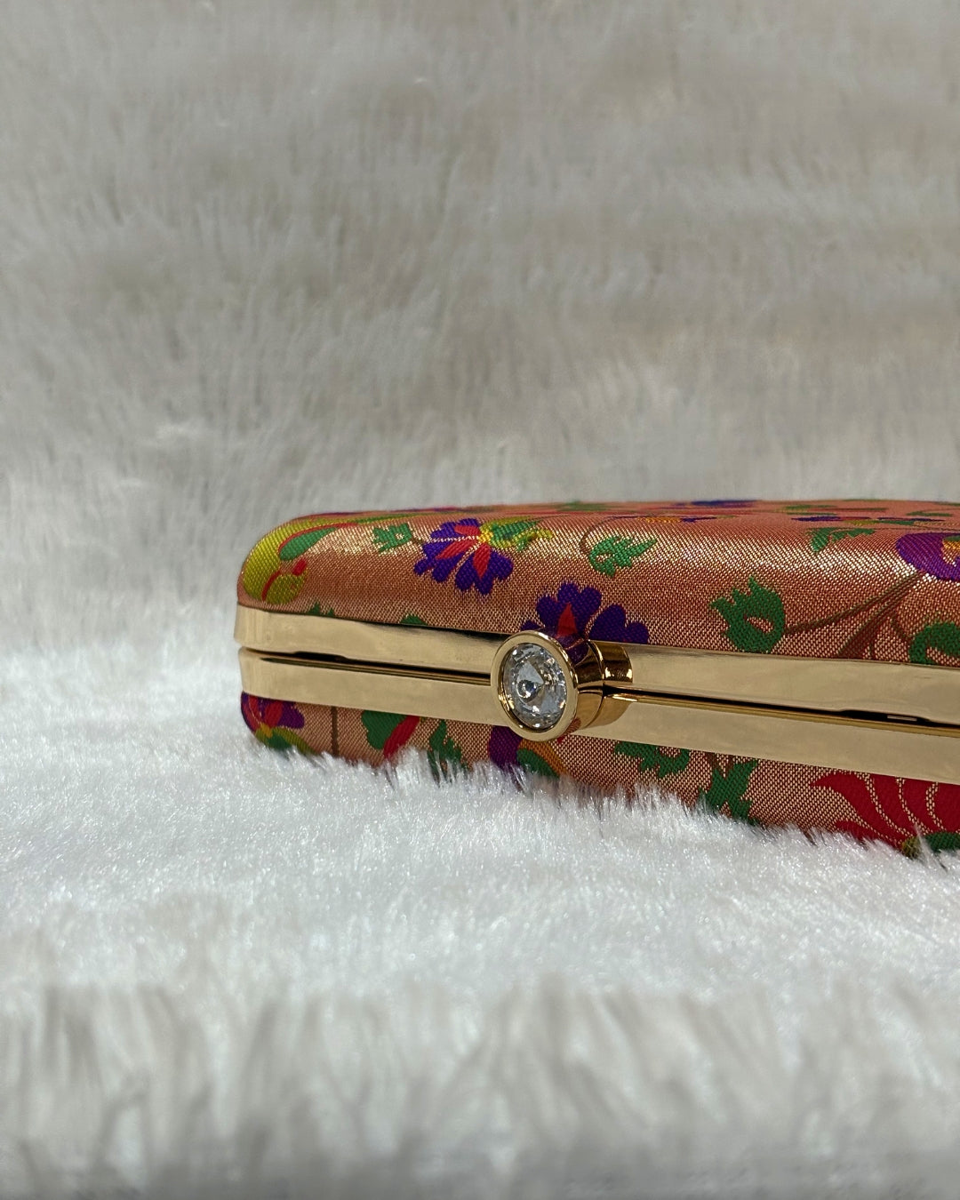 Paithani Clutch with All Over Brocade Design