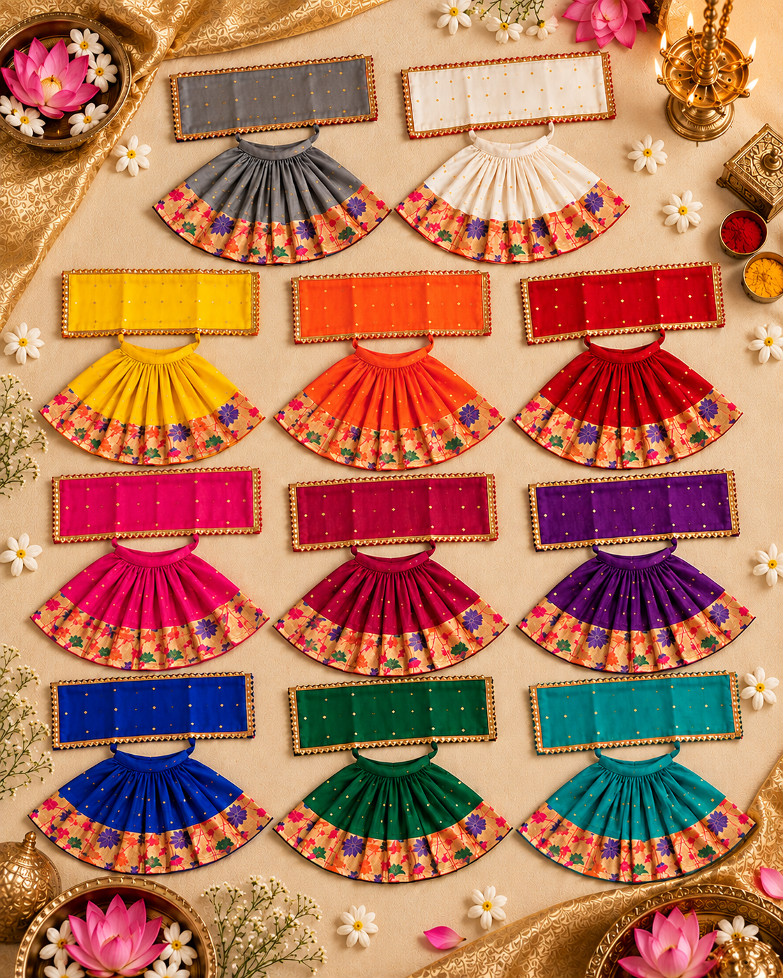 Paithani Devi Vastra – Complete 10 Colour Collection.