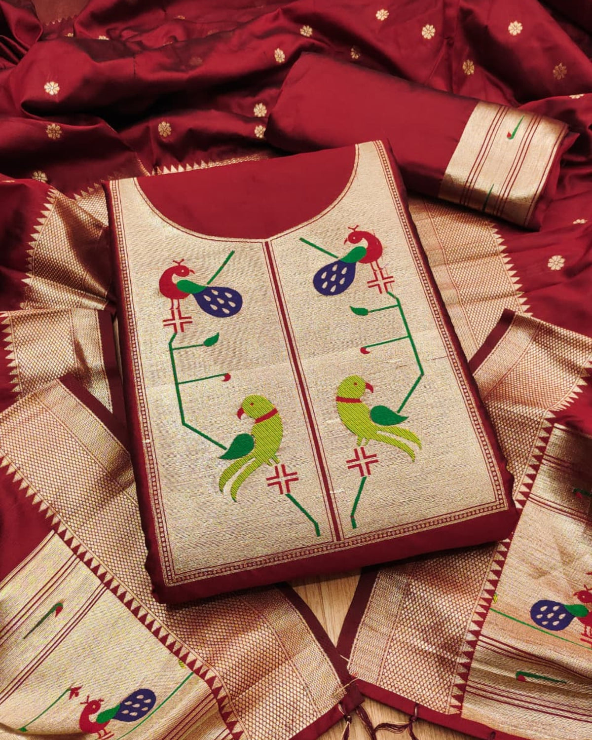 Saajiri - Paithani Dress Material