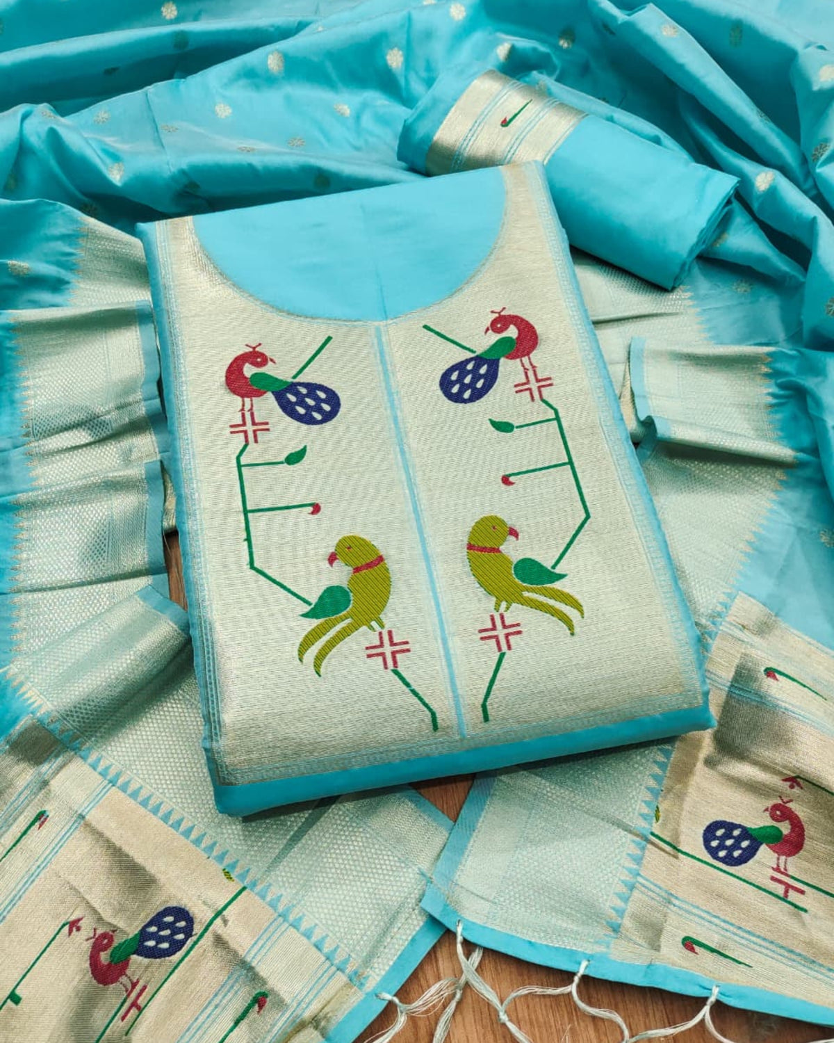 Saajiri - Paithani Dress Material