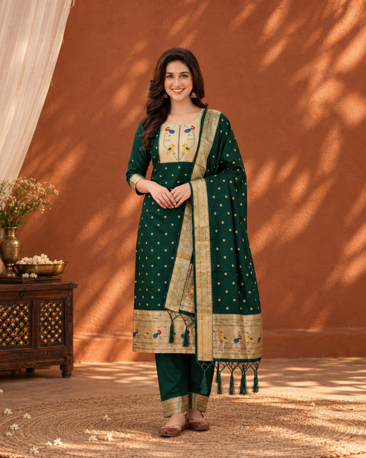 Saajiri - Paithani Dress Material