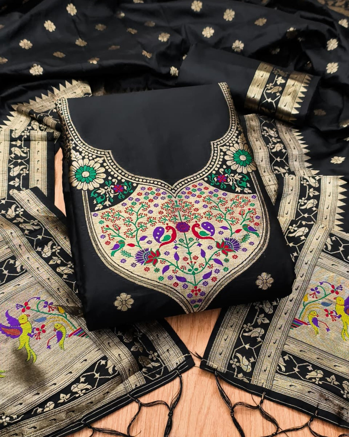 Manjiri - Paithani Dress Material