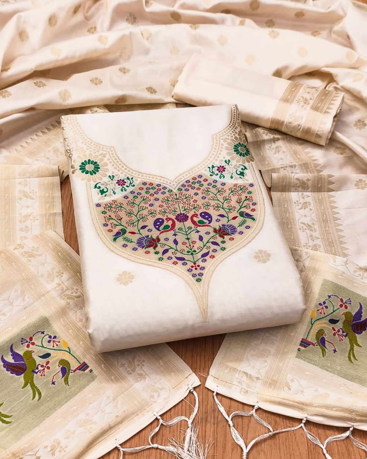 Manjiri - Paithani Dress Material