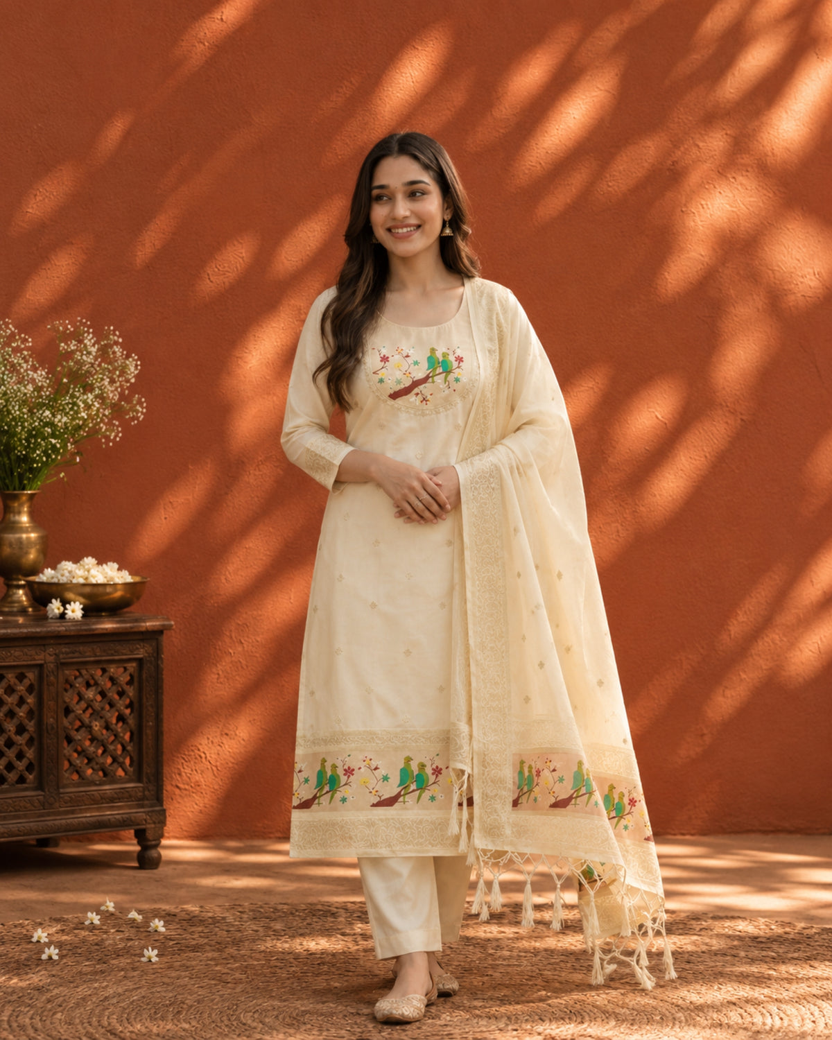 Saarika - Paithani Dress Material