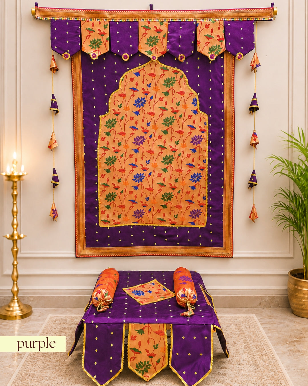 Paithani Ganpati Decoration Combo