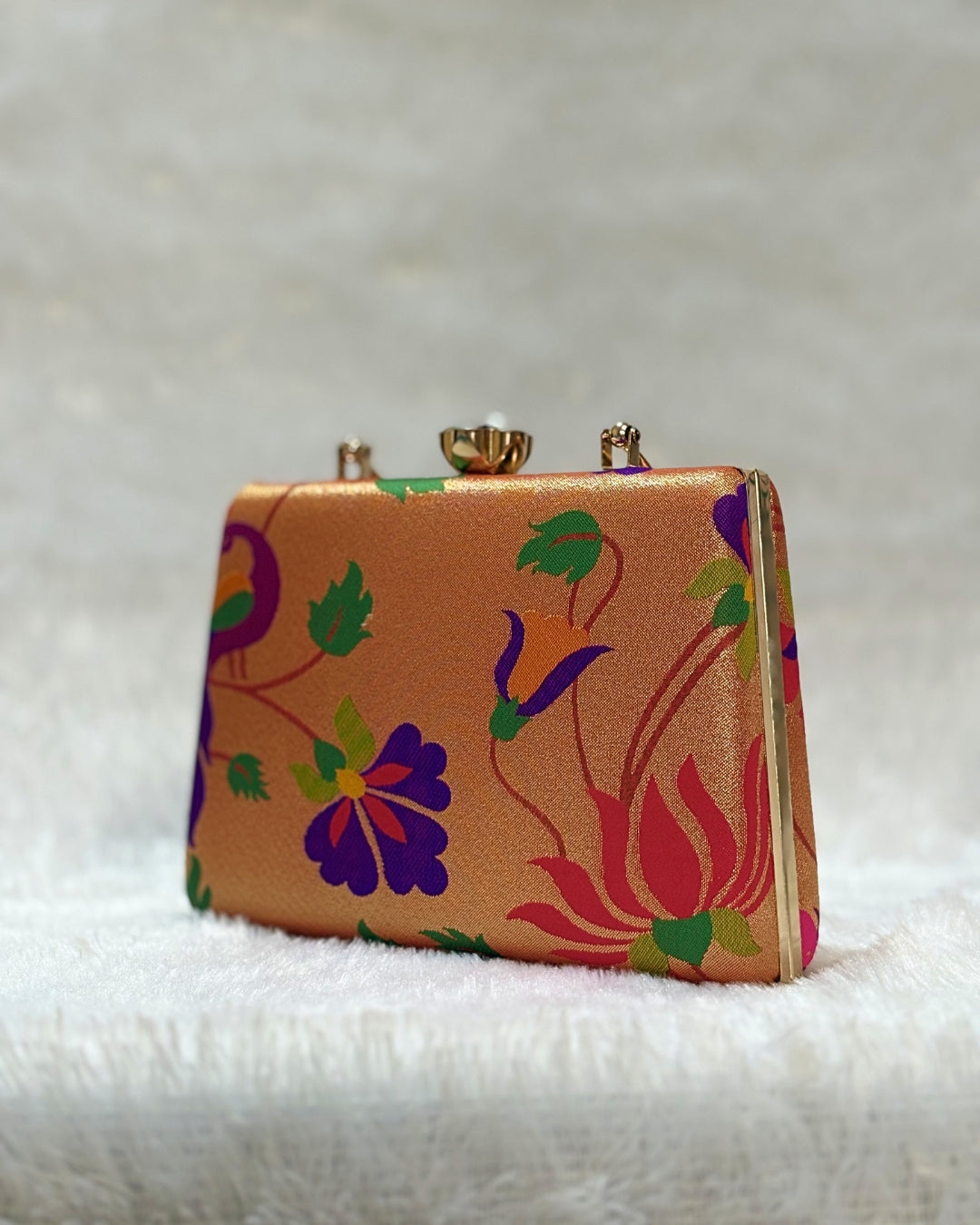 Paithani Purse with Brocade Design