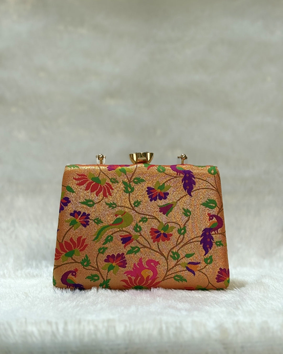 Paithani Purse with All Over Brocade Design