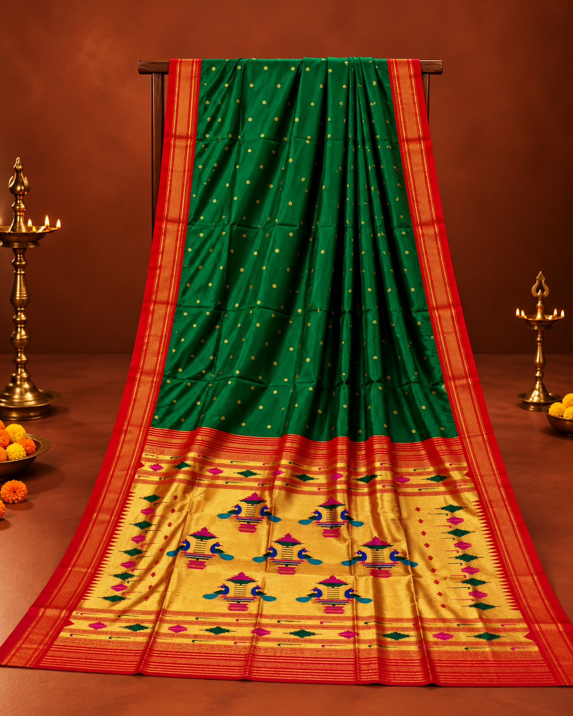 Rajshree Nauvari Paithani - 9 Yards