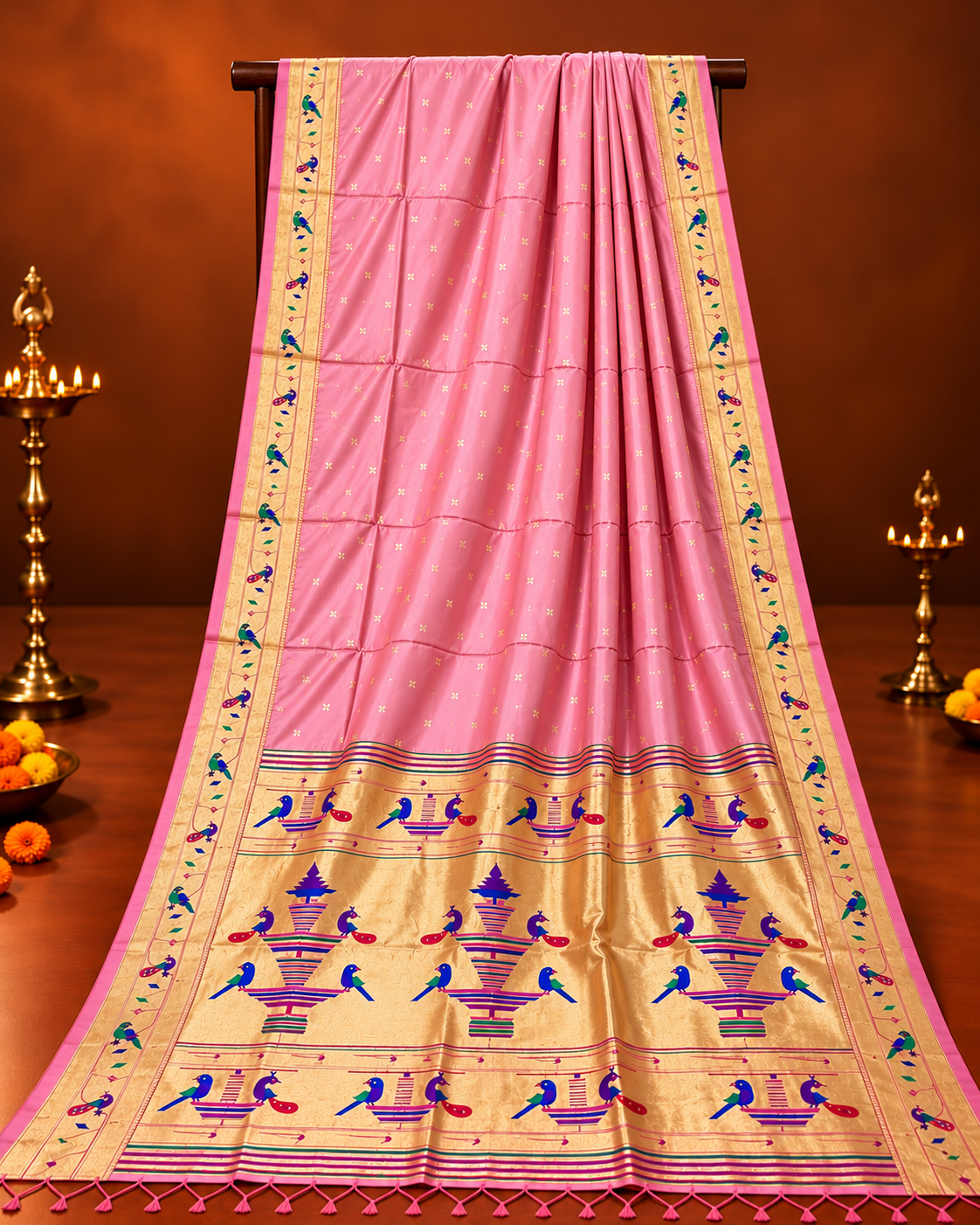 Mayuri Nauvari Paithani - 10 Yards