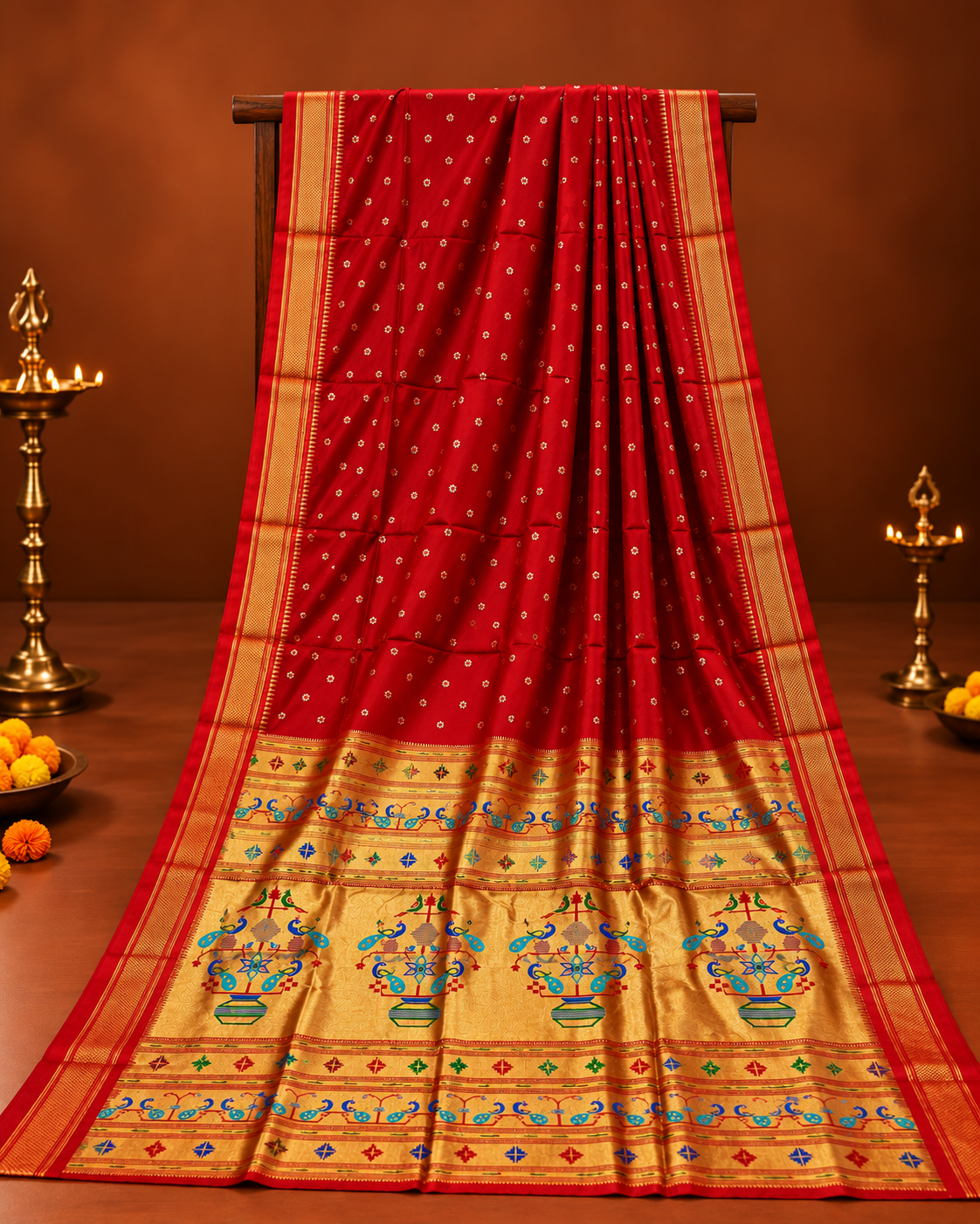 Trinetra Nauvari Paithani - 9 Yards
