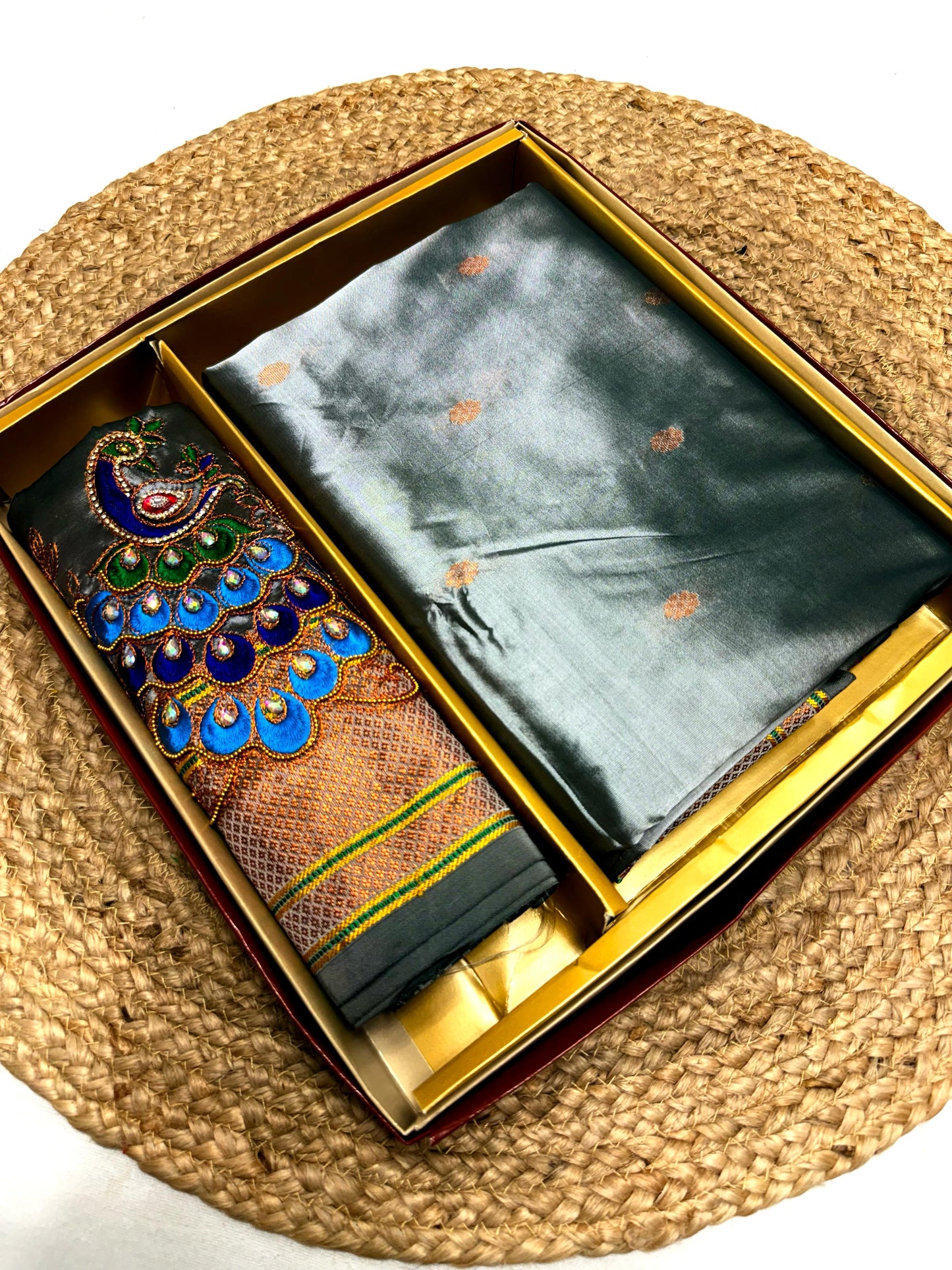 Premium Kalanjali Paithani with Handwork Embroidery Blouse - Kalavya