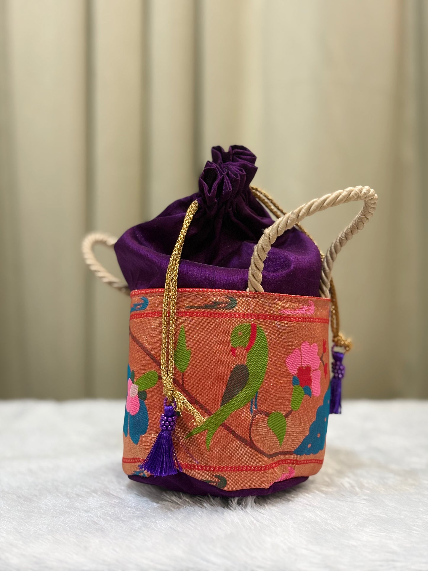 2-in-1 Paithani Potli Purse