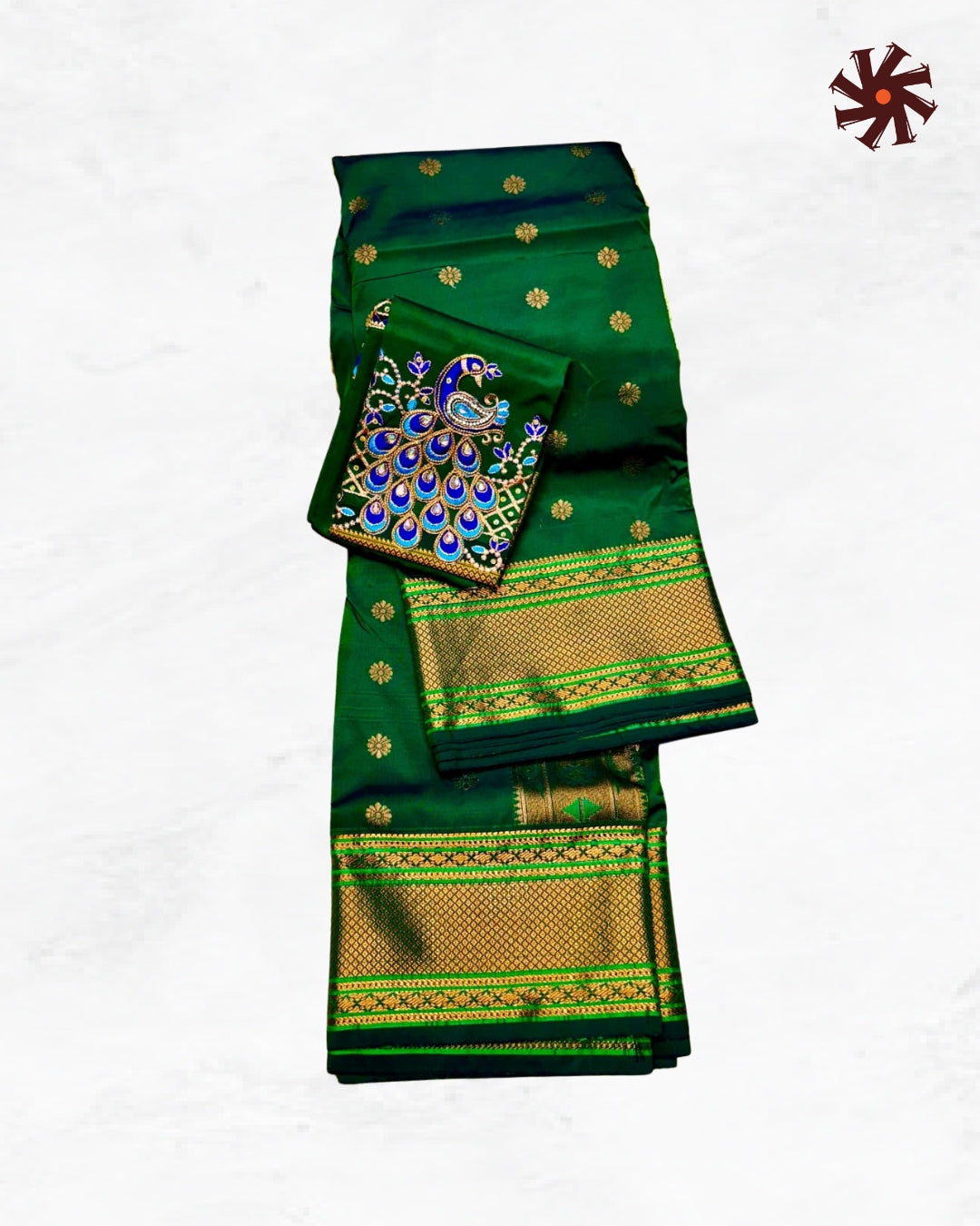 Green Kaveri Kadiyal Paithani Saree