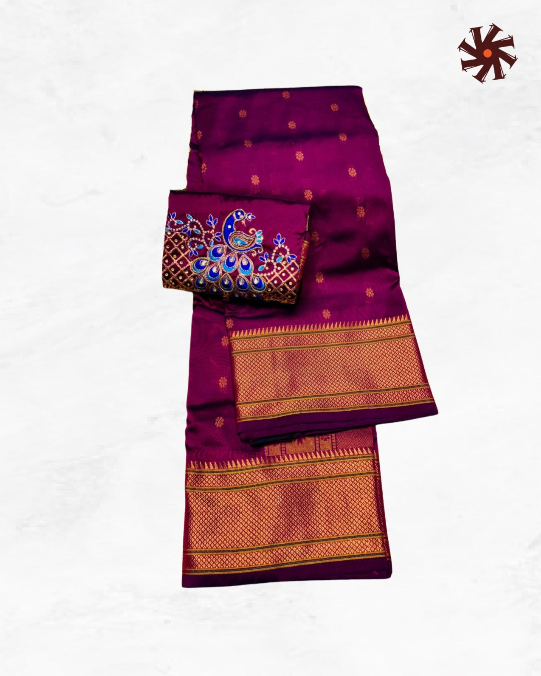 Purple Kaveri Kadiyal Paithani Saree