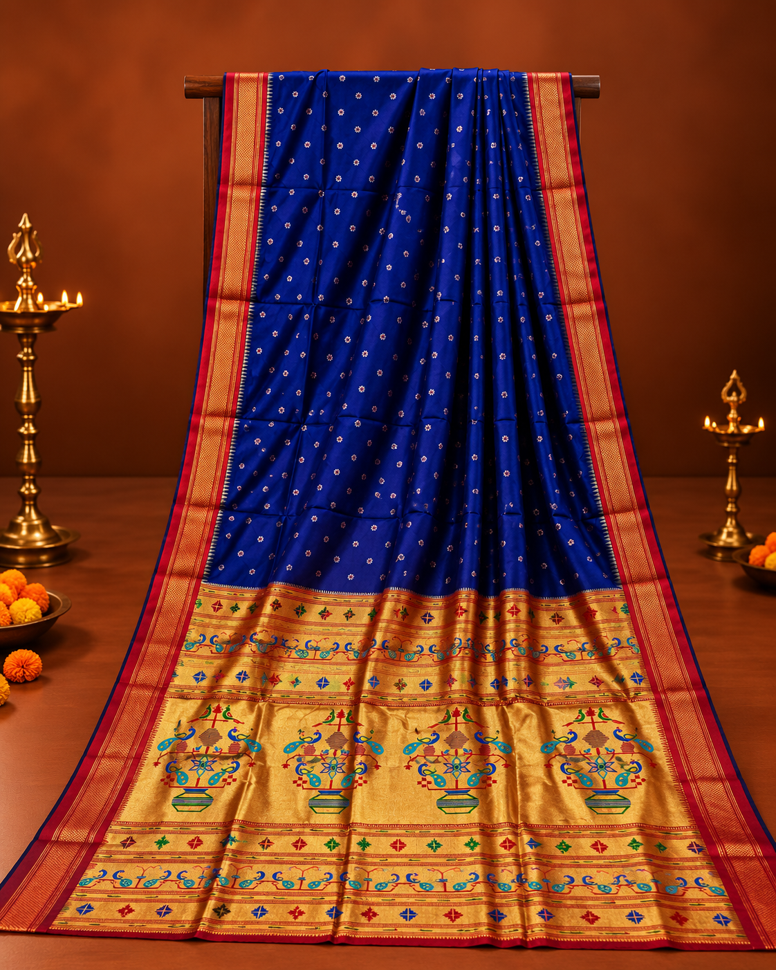 Trinetra Nauvari Paithani - 9 Yards