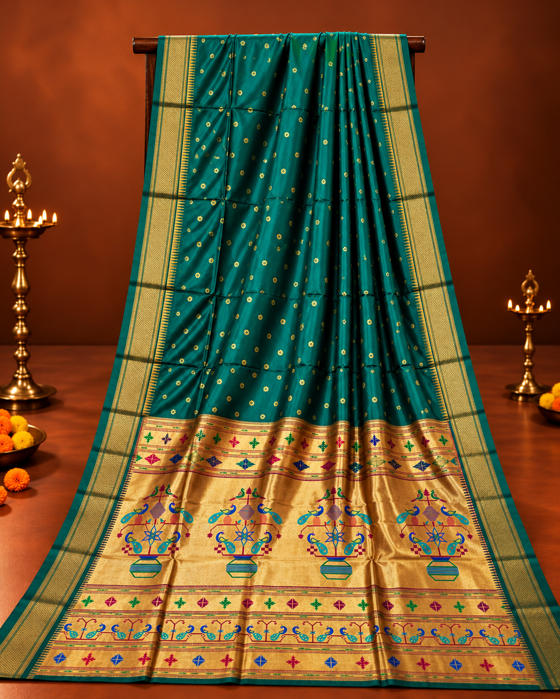 Trinetra Nauvari Paithani - 9 Yards