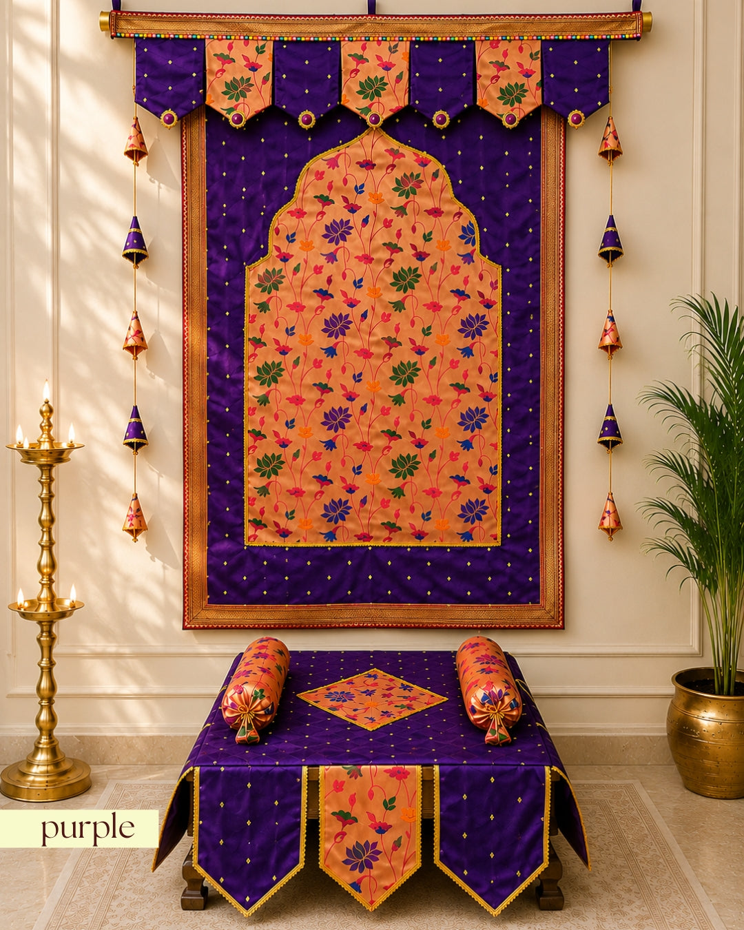 Paithani Ganpati Decoration Combo