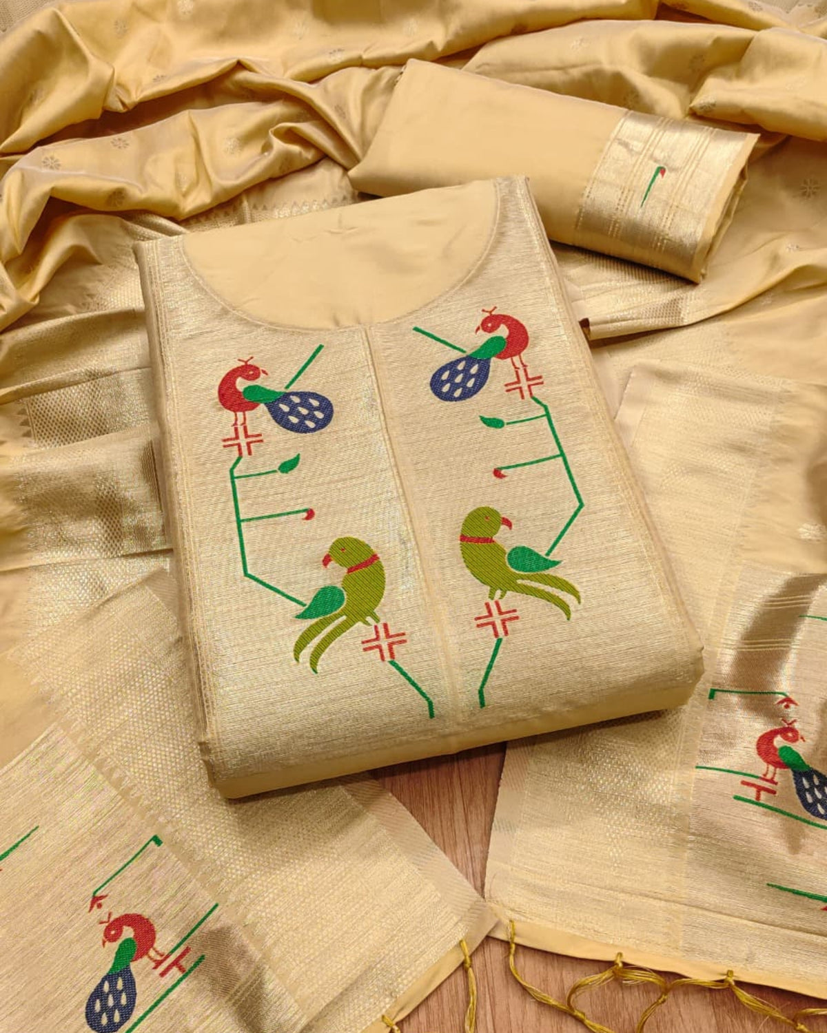 Saajiri - Paithani Dress Material