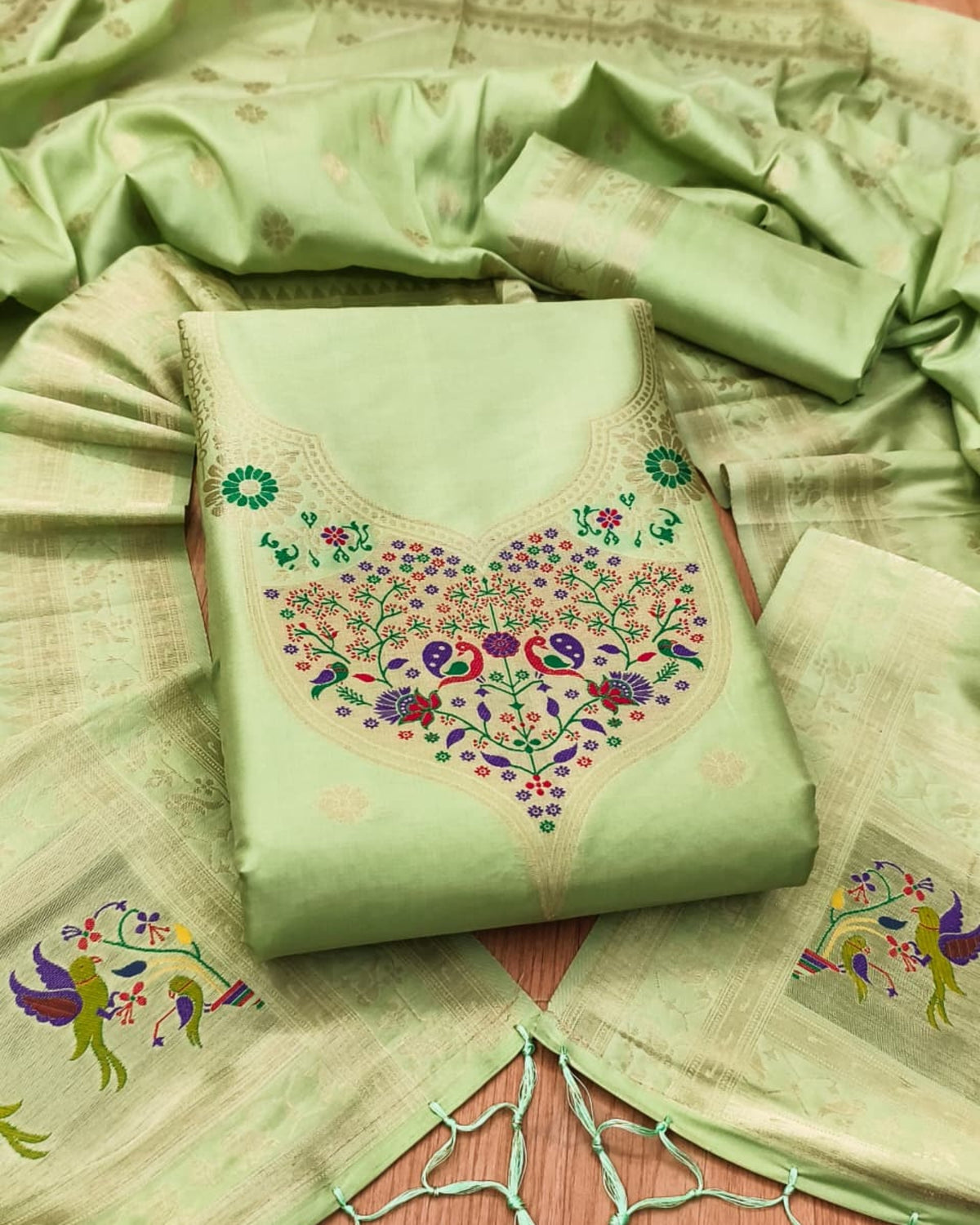 Manjiri - Paithani Dress Material