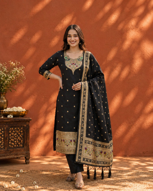 Manjiri - Paithani Dress Material