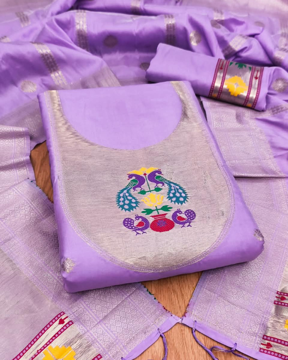 Mayura - Paithani Dress Material