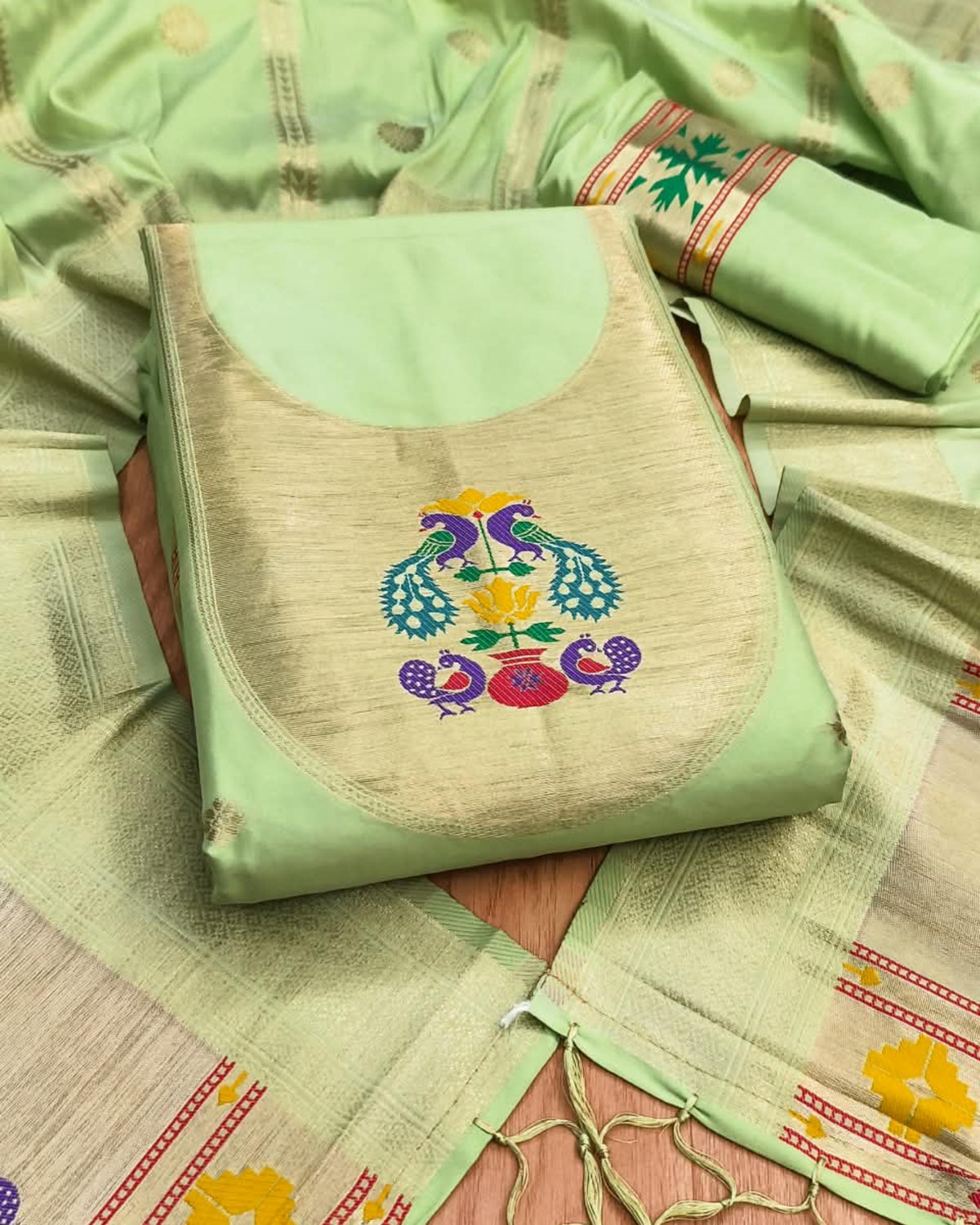 Mayura - Paithani Dress Material